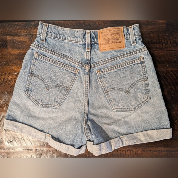 Levi's Pants - Vintage 90s High Waist Levi's Women's Blue Denim Shorts
